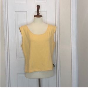 St. John Santana Knit Yellow Sleeveless Top